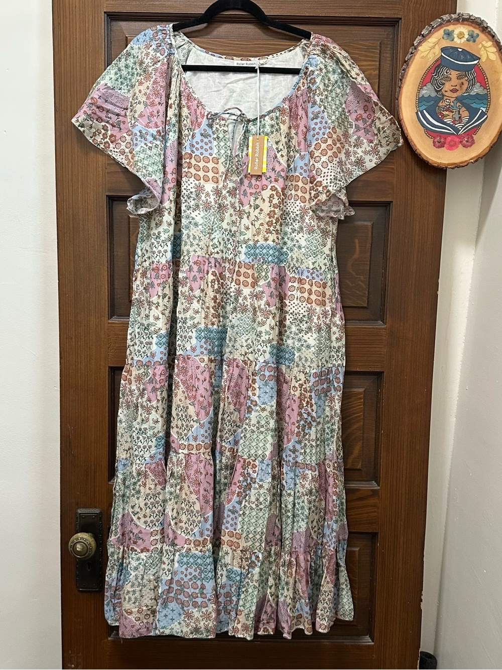 Roller Rabbit Primevere Phoenix Floral Midi Dress, Size XL, NWT